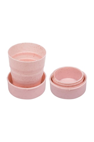 Gobelet pliant en bambou - Rose - 130 ml