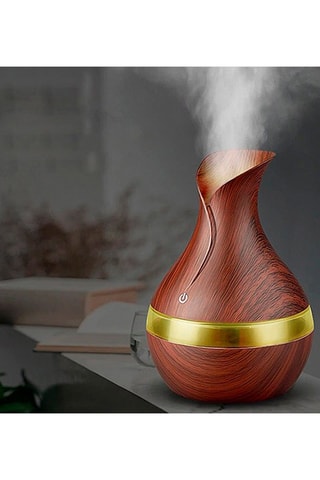 Humidificateur LED - Marron foncé - 300 ml
