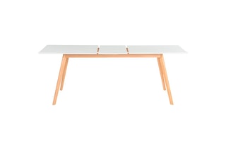 Mesa extensível Scandi - Natural e branco