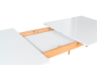 Mesa extensível Scandi - Natural e branco