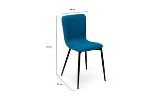 2 cadeiras Margot - Azul-pato