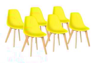 6 cadeiras Arkea Amarelo