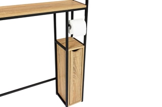 Meuble de salle de bain - Imitation bois et noir