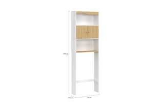 Meuble WC 2 portes - 58 x 19,5 x 178 cm