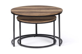 2 tables basses gigognes Eliza - 70 x 46 x 70/54 x 35,5 x 54 cm