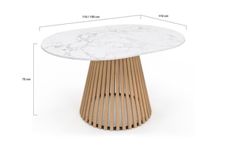Table extensible Camélia - 110/150 x 75 x 110 cm