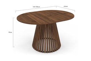 Table extensible Camélia - 110/150 x 75 x 110 cm