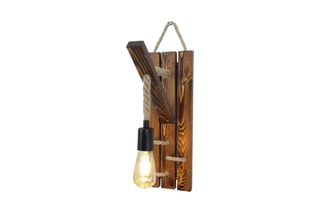 Applique murale en bois massif - Naturel - 40 W