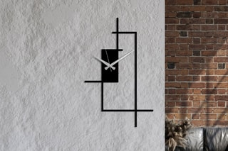 Horloge murale - 49 x 30 cm - Noir
