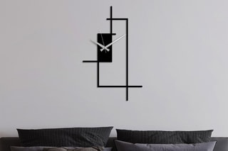 Horloge murale - 49 x 30 cm - Noir