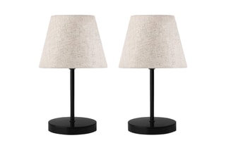 2 lampes à poser Ayd - Crème et noir - 2 x 60 W
