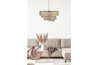 Suspension - Taupe et doré  - 40 W