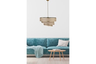 Suspension - Taupe et doré  - 40 W