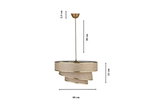 Suspension - Taupe et doré  - 40 W
