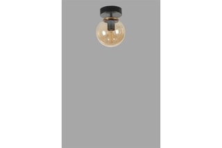 Plafonnier - Noir et transparent - 60 W
