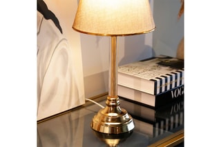 Lampe à poser Ayd - Doré et beige - 60 W