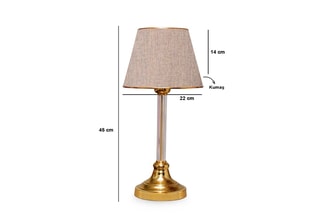 Lampe à poser Ayd - Doré et beige - 60 W