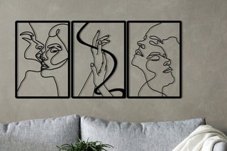 Décoration murale The Unity Of Love - 109 x 50 cm - Noir