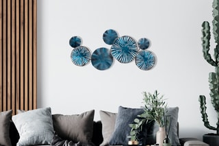 Décoration murale Astrid - 79 x 35 cm - Bleu