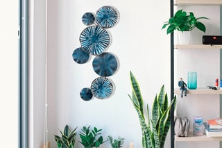 Décoration murale Astrid - 79 x 35 cm - Bleu