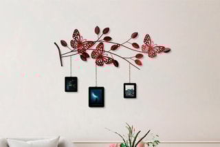 Décoration murale Dalvere - 93 x 65 x 4 cm - Noir et rouge