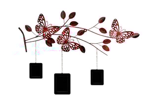 Décoration murale Dalvere - 93 x 65 x 4 cm - Noir et rouge