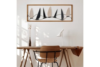 Décoration murale Guzelce - 90 x 34 cm - Beige et noir