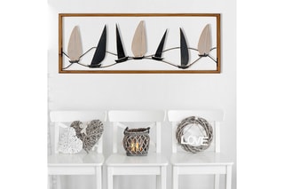 Décoration murale Guzelce - 90 x 34 cm - Beige et noir