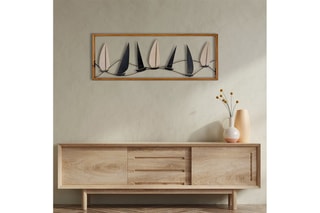 Décoration murale Guzelce - 90 x 34 cm - Beige et noir