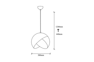 Suspension Berceste - Noir et doré - 60 W