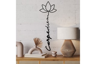Décoration murale Carpe Diem 4 - 21 x 60 cm - Noir