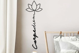 Décoration murale Carpe Diem 4 - 21 x 60 cm - Noir