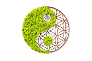 Décoration murale - 44 x 44 cm - Vert et naturel