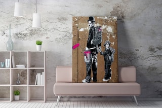 Tableau "Charlie Chaplin The Kid" - Banksy - 50 x 70 cm - Reproduction