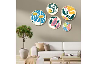 5 tableaux en bois massif Yats - 43,5 x 43,5/37 x 37/31 x 31/26 x 26/18 x 18 cm