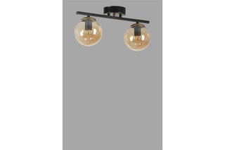 Plafonnier Yeni Can 2 - Noir et doré - 2 x 60 W