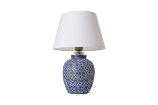 Lampe à poser - Bleu et blanc - 60 W