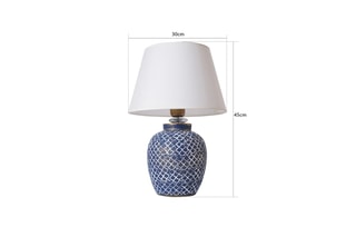 Lampe à poser - Bleu et blanc - 60 W