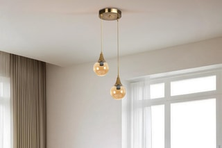 Suspension Afra 2 - Doré - 2 x 60 W