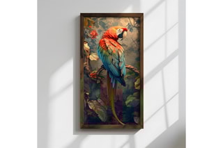 Peinture décorative encadrée en MDF Joséphine - 25 x 50 cm
