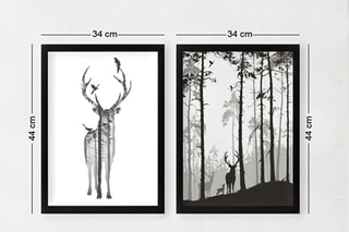2 tableaux -  34 x 44 cm