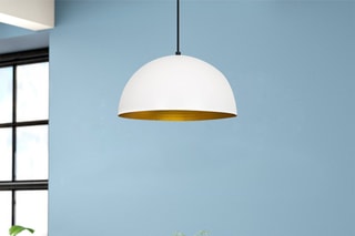 Suspension - Blanc et doré - 40 W