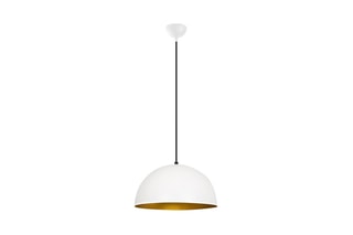 Suspension - Blanc et doré - 40 W