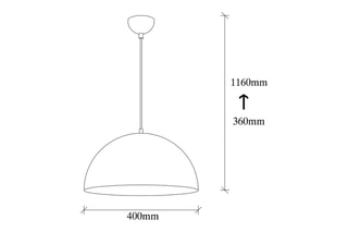 Suspension - Blanc et doré - 40 W