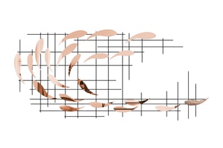 Décoration murale Sheen - 2 - Marron et noir - 100 x 45 x 4 cm
