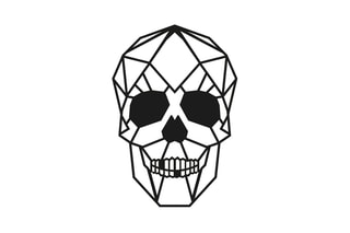 Décoration murale Skull - 35 x 50 cm - Noir