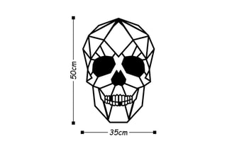 Décoration murale Skull - 35 x 50 cm - Noir