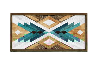 Peinture décorative encadrée en MDF Robin - 120 x 60 cm