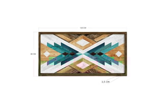 Peinture décorative encadrée en MDF Robin - 120 x 60 cm