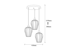 Suspension Tel - Noir - 3 x 100 W